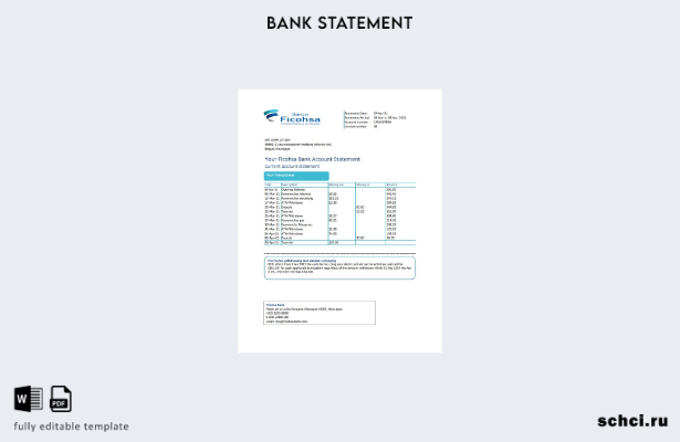 цифровая загрузка шаблона Excel банковской выписки Никарагуа Banco Ficohsa